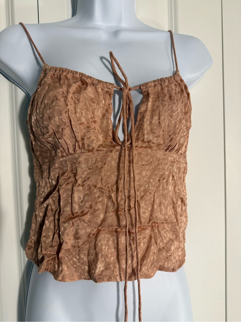 Motel Tie-Front Spaghetti Strap Cami